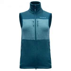 Devold – Women’s Egga Grid Merino Vest – Gilet En Laine marques pas cher 9