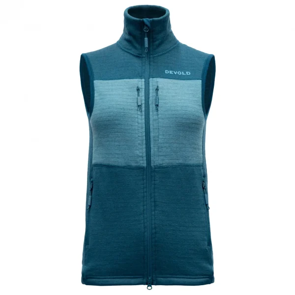 Devold – Women’s Egga Grid Merino Vest – Gilet En Laine marques pas cher 1