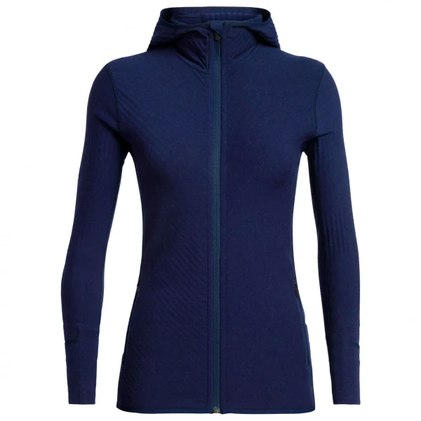 Icebreaker – Women’s Descender L/S Zip Hood – Veste En Laine le grand escompte 1