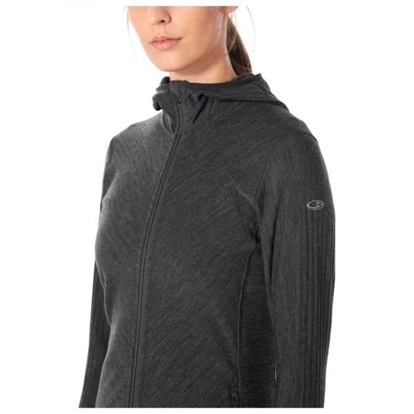 Icebreaker – Women’s Descender L/S Zip Hood – Veste En Laine le grand escompte 7