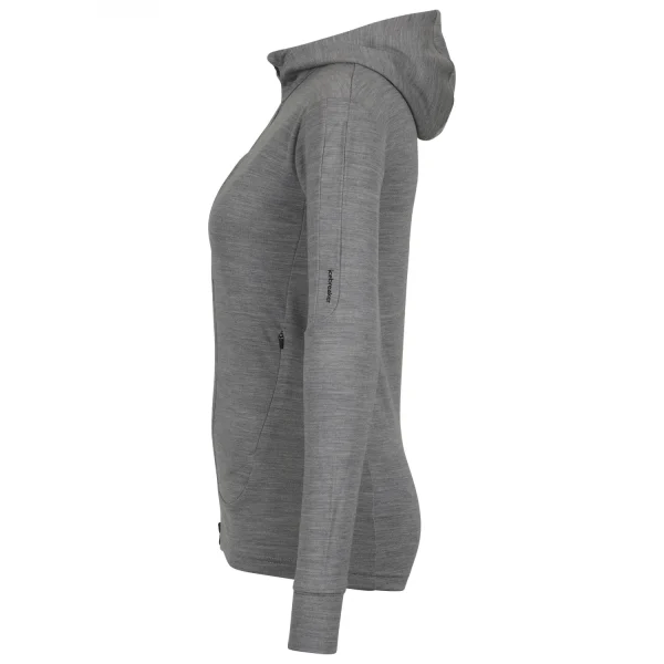 Icebreaker – Women’s Quantum III L/S Zip Hood – Veste En Laine Mérinos magasin france 3